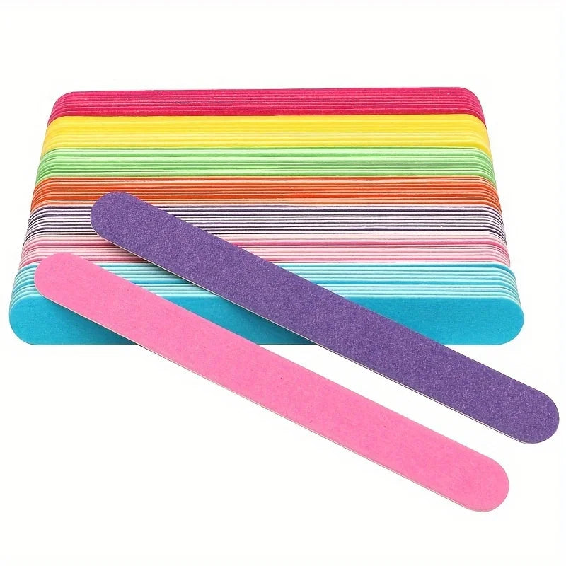 Double-Sided Nail Files, Comfortable Grip, Professional Manicure Sandpaper, Odorless Wooden Nail Polishers, Nail Files Qme