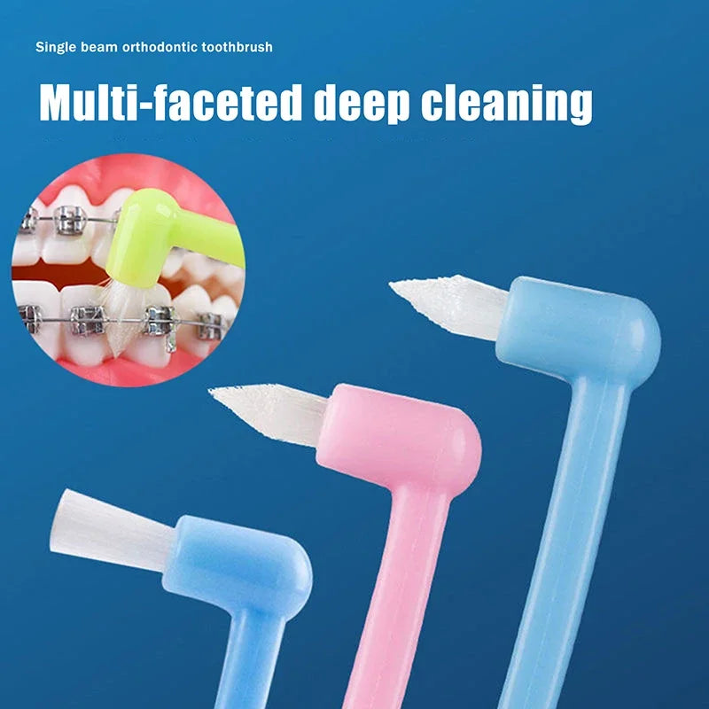 Small Head Single-beam Teeth Cleaning Toothbrush Interdental Brush Qme