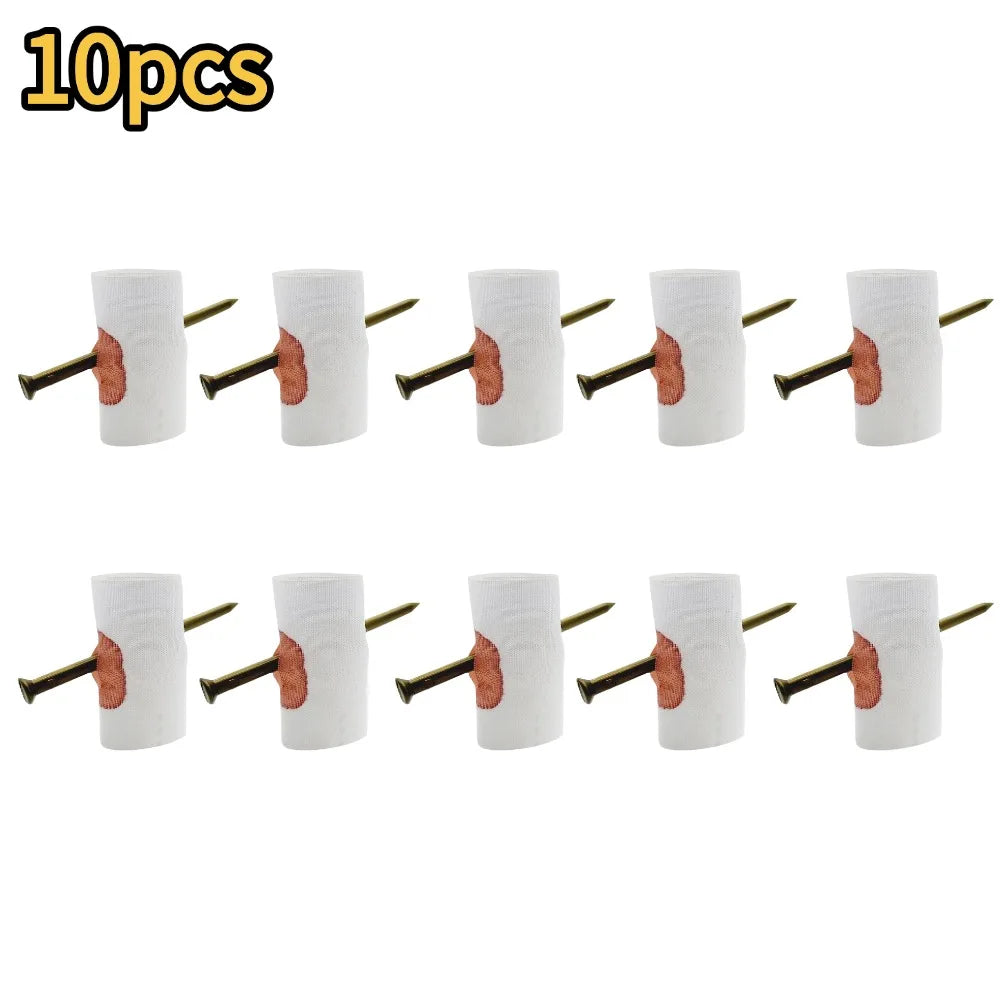 Fake Nail Through Finger Prank Toy Kids Novelty Magic Friend Halloween Scare Trick Joke Toy Practical Fool Jokes Gags Qme 10pcs