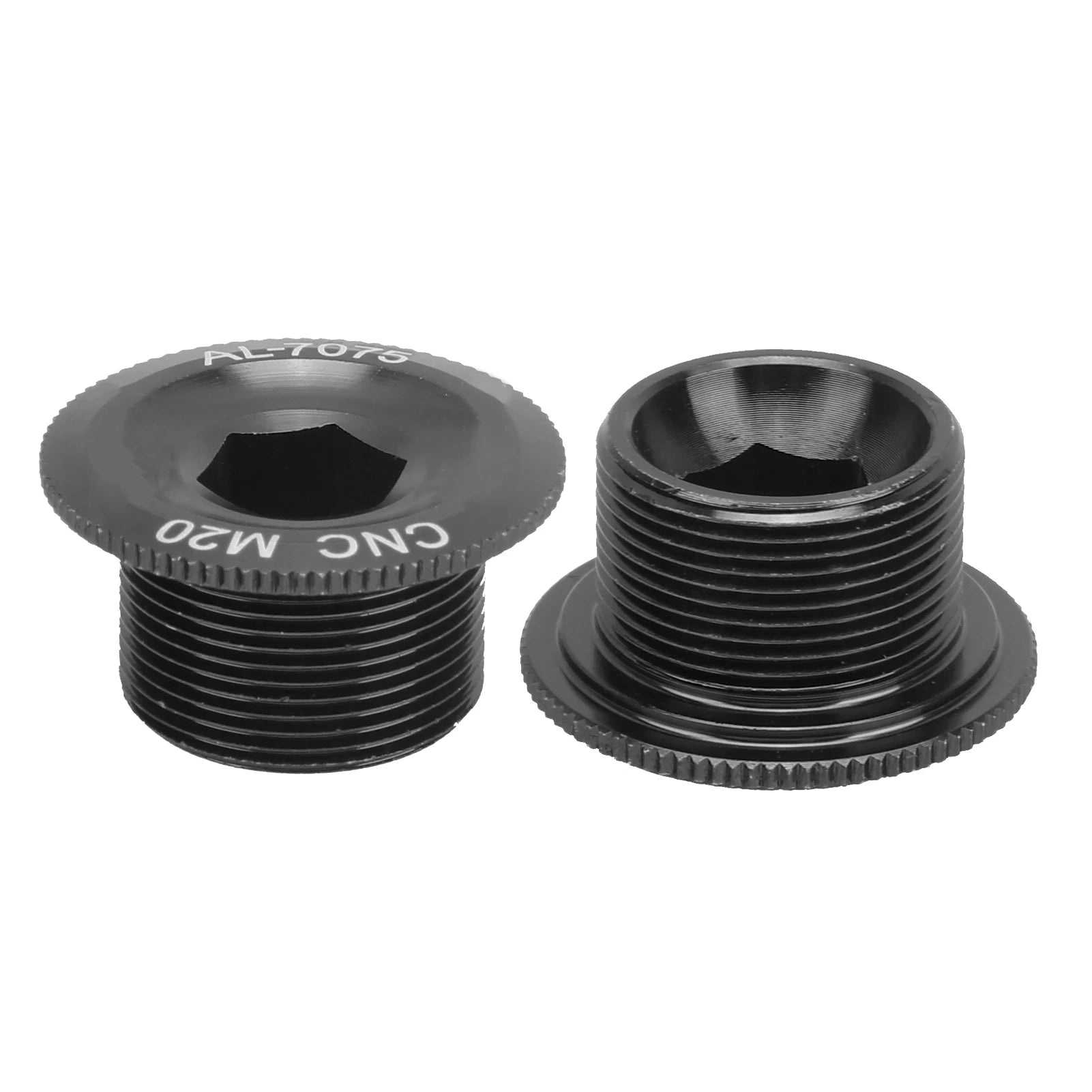 Mountain Bike Crank Arm Fixing Bolts Aluminum Alloy Crankset Screw Cover Crank Arm Fixing Bolts Bike Crank Arm Bolts Qme black