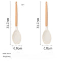 2/12Pcs White Silicone Kitchen Utensils Set with Wooden Handle,Cookware Spatula, Heat Resistant Non-stick Kitchen Cooking Tools Qme Salad Server-2pcs