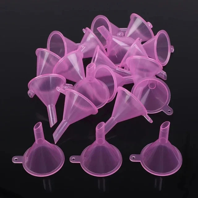 100pcs/lot Plastic Small Funnels For Perfume Mini Liquid Oil Funnels Kitchen Gadget Empty Bottle Packing Tools Qme SKY BLUE