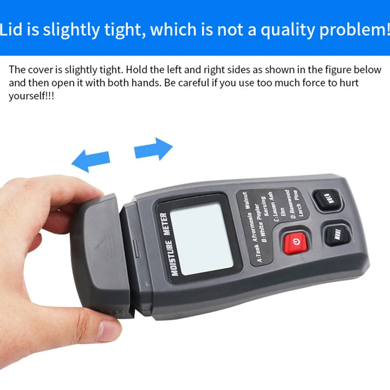 Two Pins Digital Wood Moisture Meter 0-99 9 Humidity Tester Timber Qme