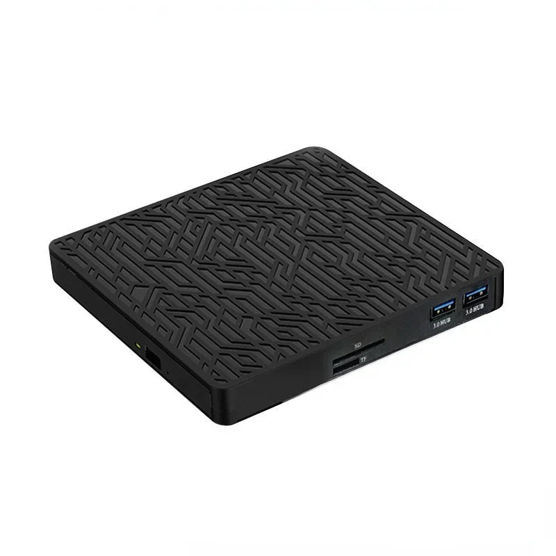 USB 3.0 External Optical Drive Slim High-Speed Reading Support TF Reader Player ForDVD-ROM CD-RW Burner Laptop Macbook PC Qme