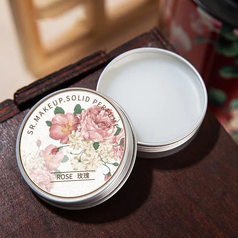 Woman Lavender Solid Perfume Portable Solid Balm Fresh Elegant Long-lasting Fragrances Cream Plant Flower Body Aroma Deodorants Qme ROSE