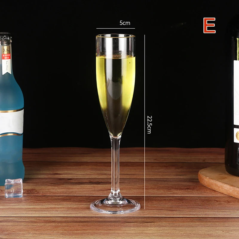 Acrylic Cocktail Cup Unbreakable Wine Glass Home Wedding Party Bar Qme E