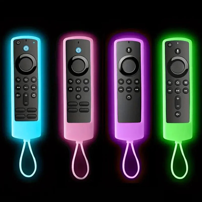 Silicone Remote Pretective Cover For Fire Stick 4K MAX/ 3rd Gen Fire TV Remote Case Glow in The Dark Anti-drop Dustproof Case Qme