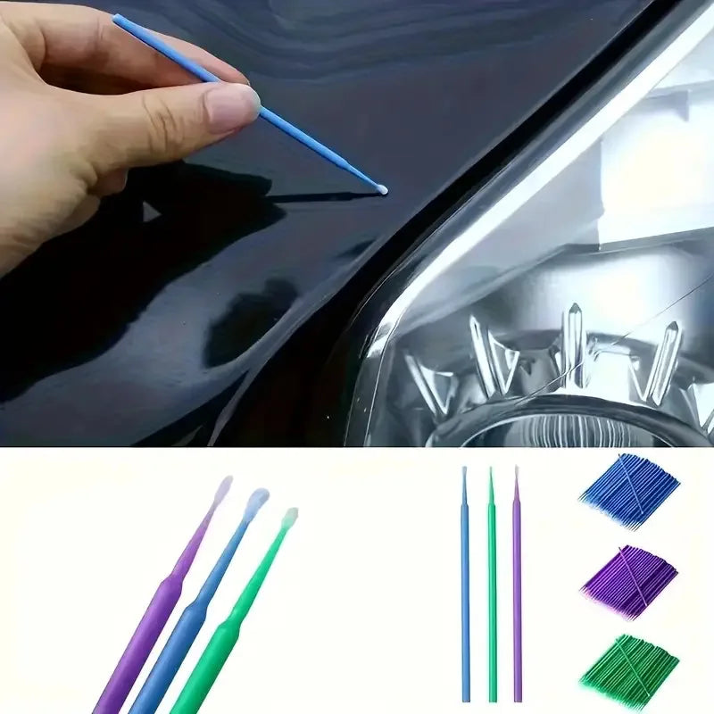 100pcs Approximately Disposable Micro Brushes - Precision Fine Tip Paint Applicator with Soft Bristles for Single Use, Qme