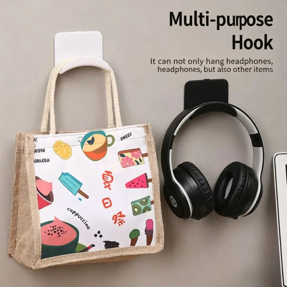 12pcs Earphone Holder Wall Mounted Mini Headphone Hook Holder With Strong Adhesive Headphone Holder Qme