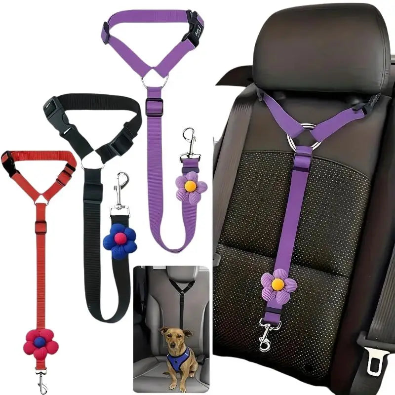 Dogs Vehicles Dog Seatbelt Tether Christmas Seat Belt Vehicle Secure Qme