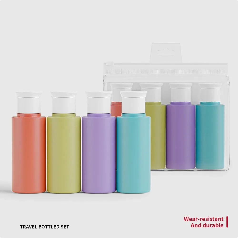 Travel Bottles Leakproof Essentials Refillable Shampoo Conditioner Qme