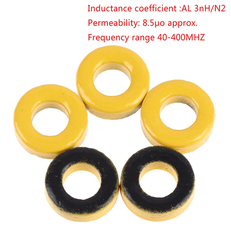 T37-6 Iron Powder Cores 9 5 2 AL 3 0nH N2 8 5uo Dust Core Ferrite Qme