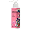 Sakura Hair Shampoo with Collagen & Keratin, Nourishing & Smoothing for All Hair Types, with Argan Oil & Shea Butter. Qme Nourishing