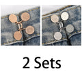 Cute Nail-free Metal Jeans Button Adjustable Waist Buckle Jean Pins Qme A1