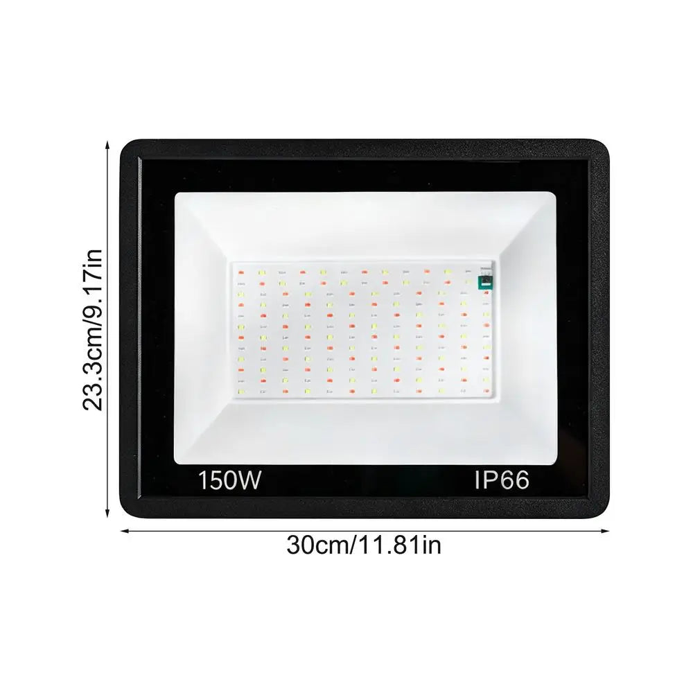 Exterior Flood Lights RGB Changing Patio Lighting Remote Control Qme 150W China Mainland