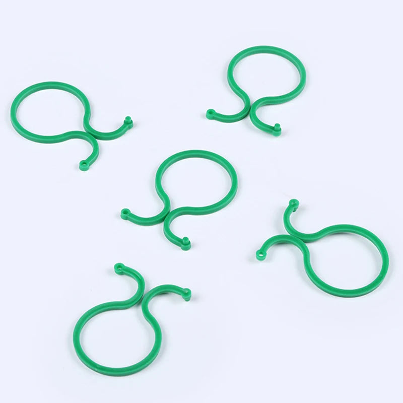 ^100Pcs Garden Vine Strapping Clips Plant Bundled Buckle Ring Holder Tomato Qme
