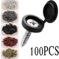 100pcs Self-tapping Screw Cross Special Lid Decorative Hole Plug Self-tapping Screw Cap Qme 100pcs grey