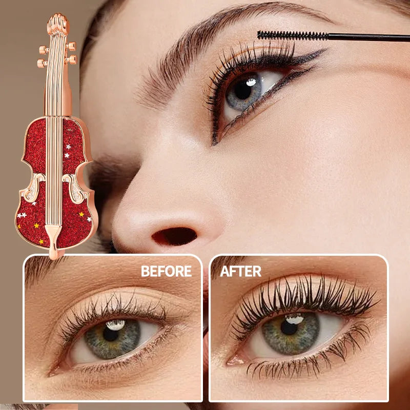 Violin Mascara Lengthening Volume Defining Long Thin Curly Waterproof Qme