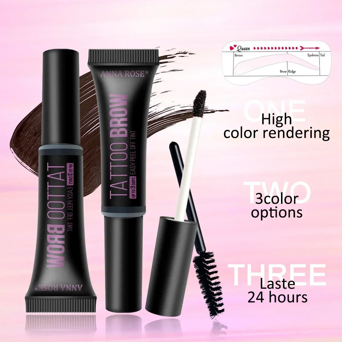 3Long Lasting Peel Off Eyebrow Gel Tint Waterproof Semi Permanent Qme
