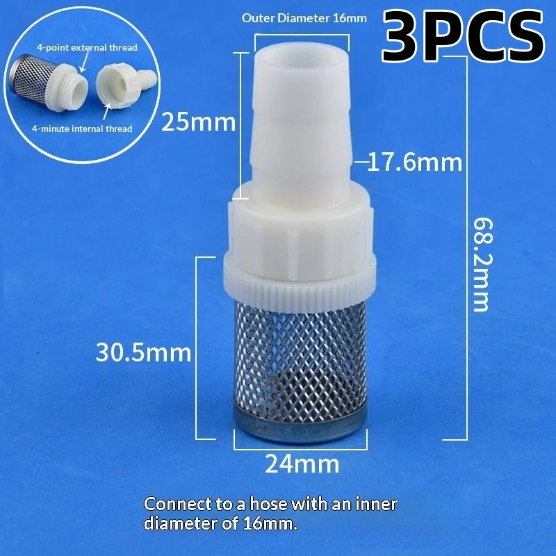 Stainless Steel Filter Fish Tank Aquarium Garden DIY Accessories 1 Qme 14mm Filter 3pcs