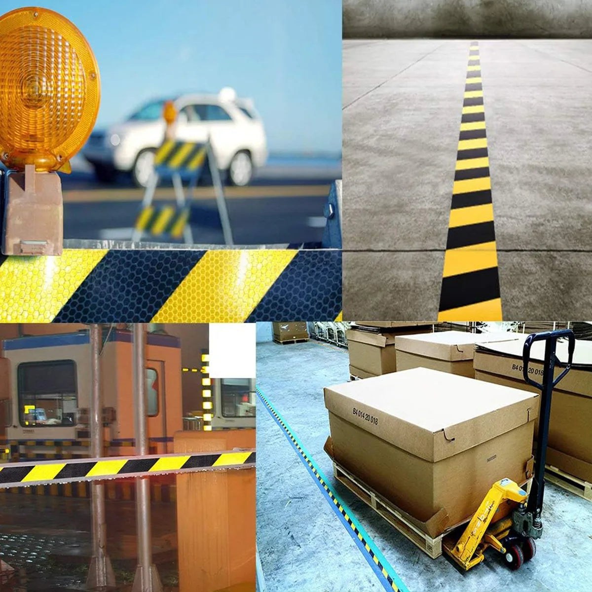 Yellow Twill Reflective Tapes Waterproof Adhesive Strips Hazard Reflector Warning Conspicuity Stickers Qme