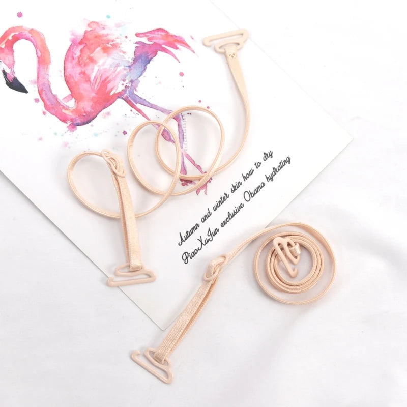 Portable Elastic Nylon Bra Straps Women Thin Spaghetti Strap Qme