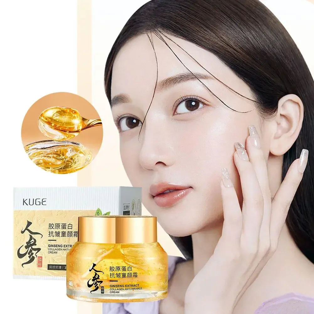 Gold Ginseng Face Cream Polypeptide Moisturizing Niacinamide Facial Serum For Skin Care Cream 24k Gold Ginseng Serum Qme