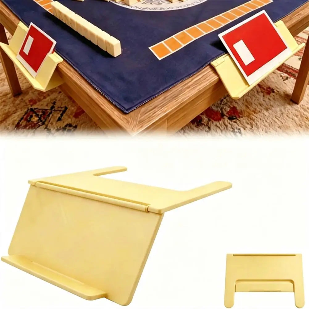 Mahjong Card Holder Table Space-saving Board Games Under Mat Slide Qme Yellow