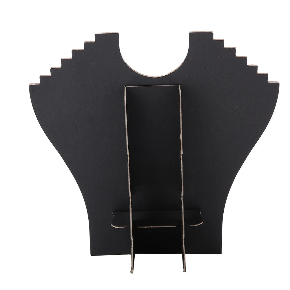 Jewelry Display Stands Black Flannel Necklace Pendant Chain Jewelry Bust Display Stands Hanger Holder Rack Qme