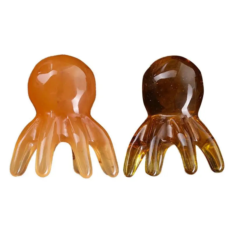 Spa Home Travel Use Ergonomic Octopus Head Resin Gua Sha Massager Qme