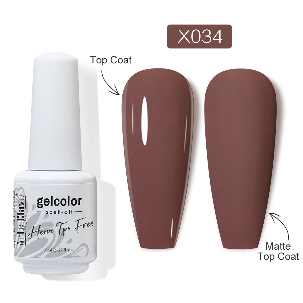 Arte Clavo HEMA Glitter Gel Nail Polish Pink Sliver Gold Sparkling