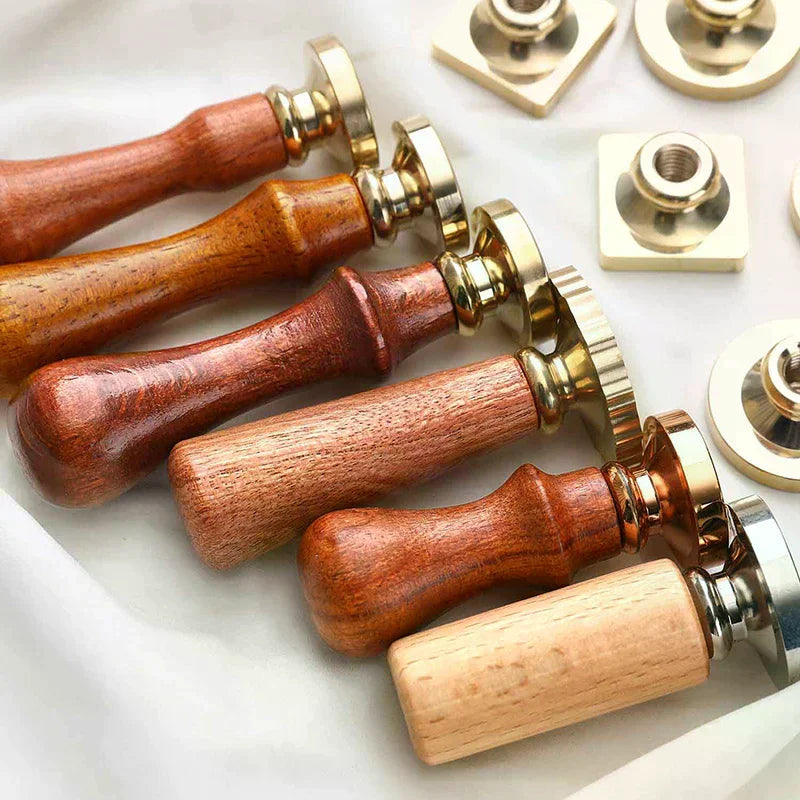 Wood Handle Wax Seal Stamp Accessories Portable Mini Diy Tool Retro Qme