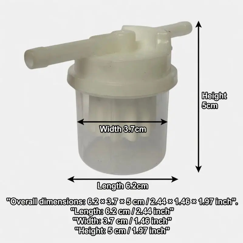 Compact Efficient Fuel Filter Real-time Gauge Newer Model Cars Qme White