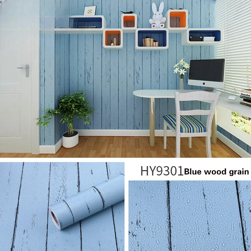 Waterproof Wood Vinyl Wallpaper Self Adhesive Wallpapers Doors Qme