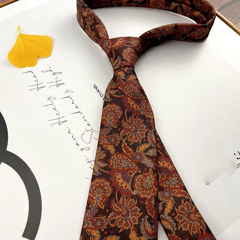 Fashion Men Tie Flower Paisley Geometric Novelty Design Silk Qme h6-4