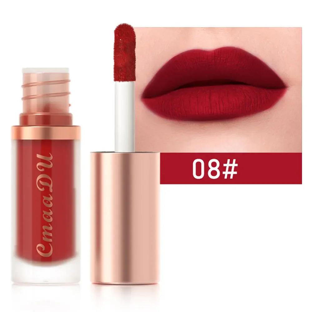 1pcs Waterproof Matte Velvet Lip Glaze Moisturizing Long Lasting Non-stick Cup Not Easy To Fade Lip Gloss Lipstick Makeup Qme 8