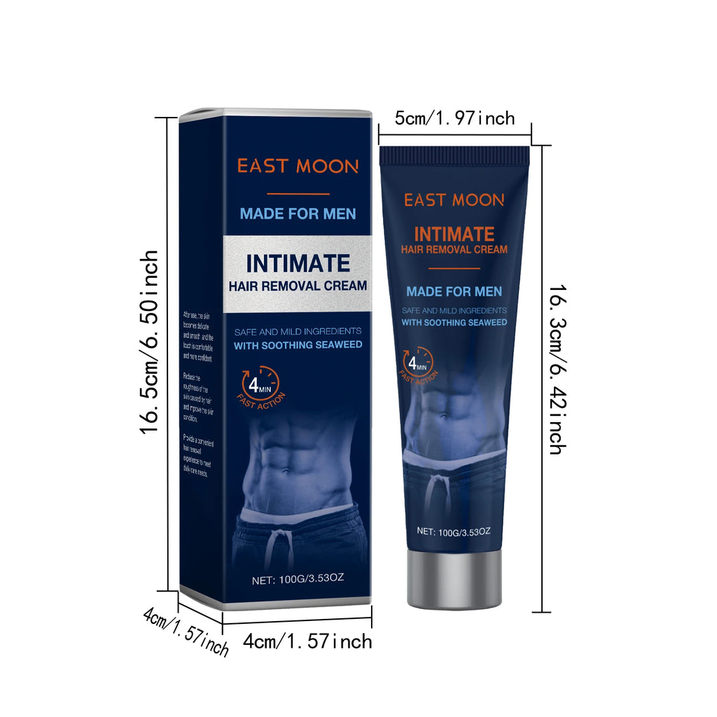 Avocado Man Hair Removal Cream Intimate Areas Painless Soothing Gentle Depilatory Cream Beard Hair Remover for Body Legs Armpits Qme 100g Boxed