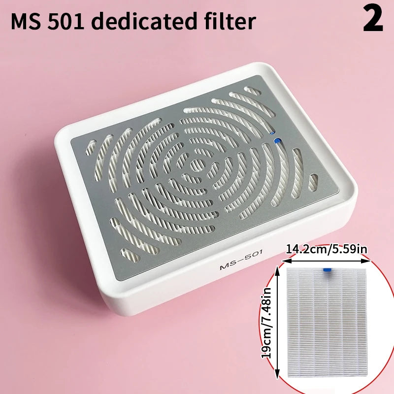 Nultiple Models Nail Vacuum Cleaner Specialized Filter Dust Storage Qme 2
