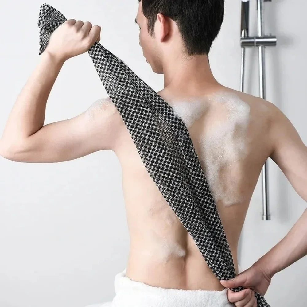 Antibacterial Exfoliating Bath Towel Rich Foam Shower Cloth Deep Cleansing Body Towel For Back Exfoliation Smooth Skin Daily Spa Qme