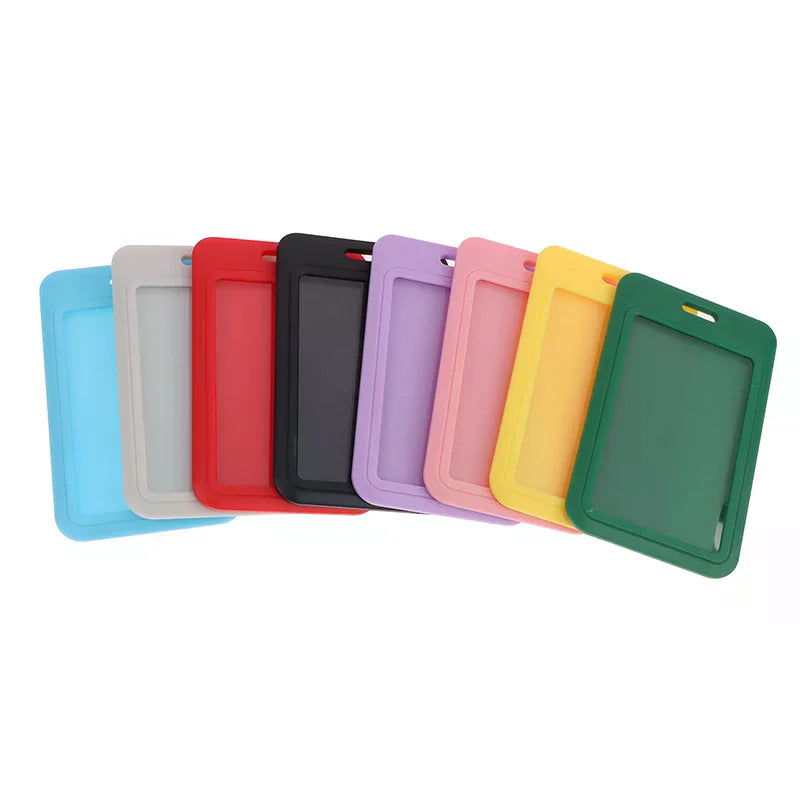 Two-sided Credit Card Cover Hard Plastic Badge Holders Slot Event Qme
