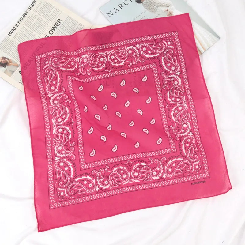 Unisex Hijab Men Women Black Cotton Bandana Hairband Cowboy Biker Qme A-19