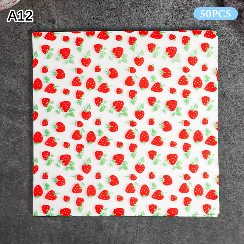 Non-stick Cake Burger Chips Wrapping Papers Food Grade Baking Wax Qme A12