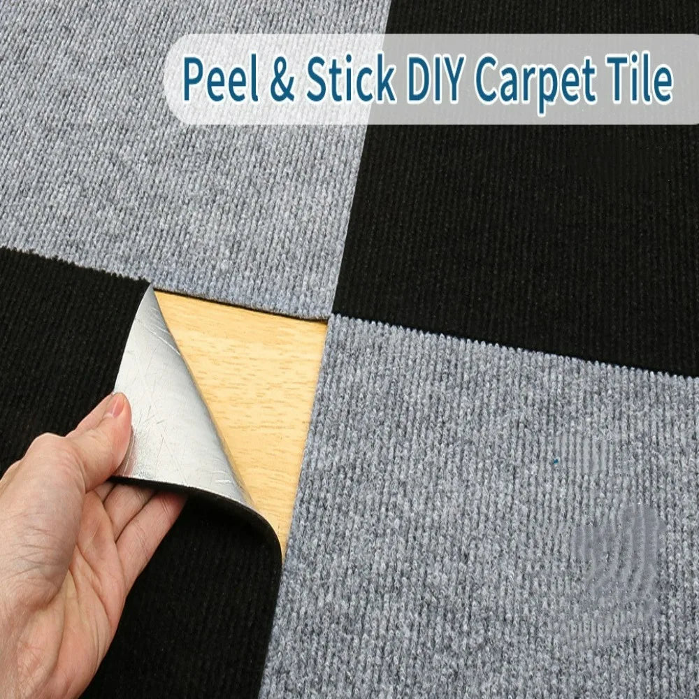 10pcs Self-adhesive Area Rug Carpet Thicken Soundproof Decor Carpets for Living Room DIY Splice Bedroom Small Rugs Home Decor Qme