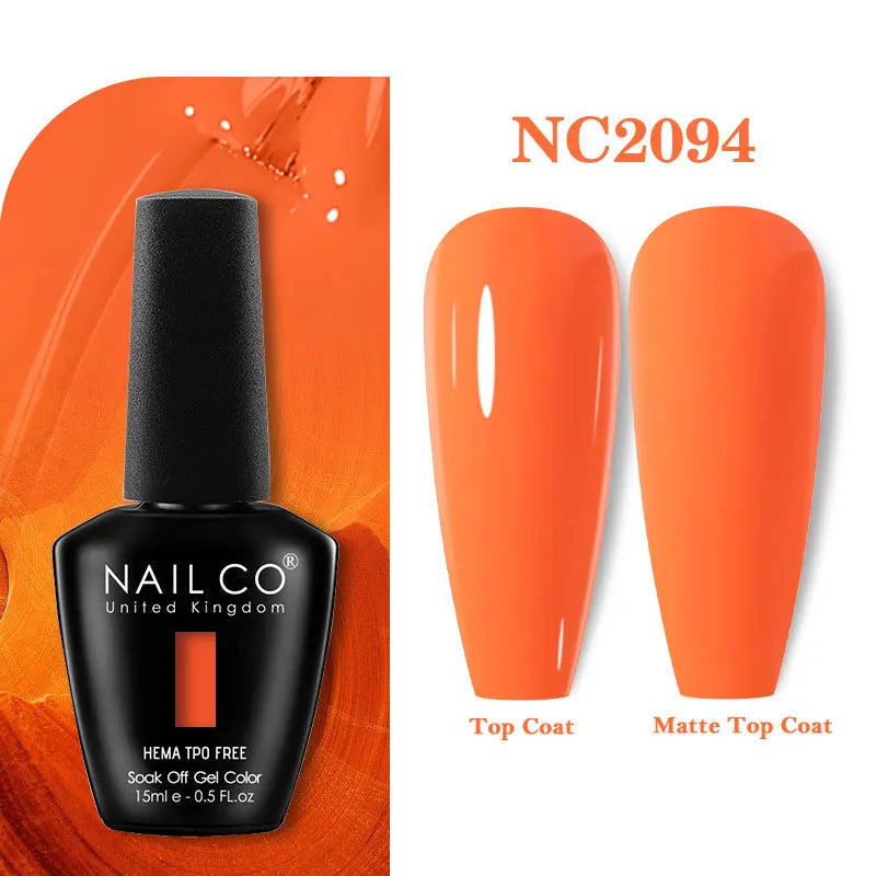 NAILCO Green Series Dark Gel Nail Polish Lasting Hybrid Base Matte Qme 2094