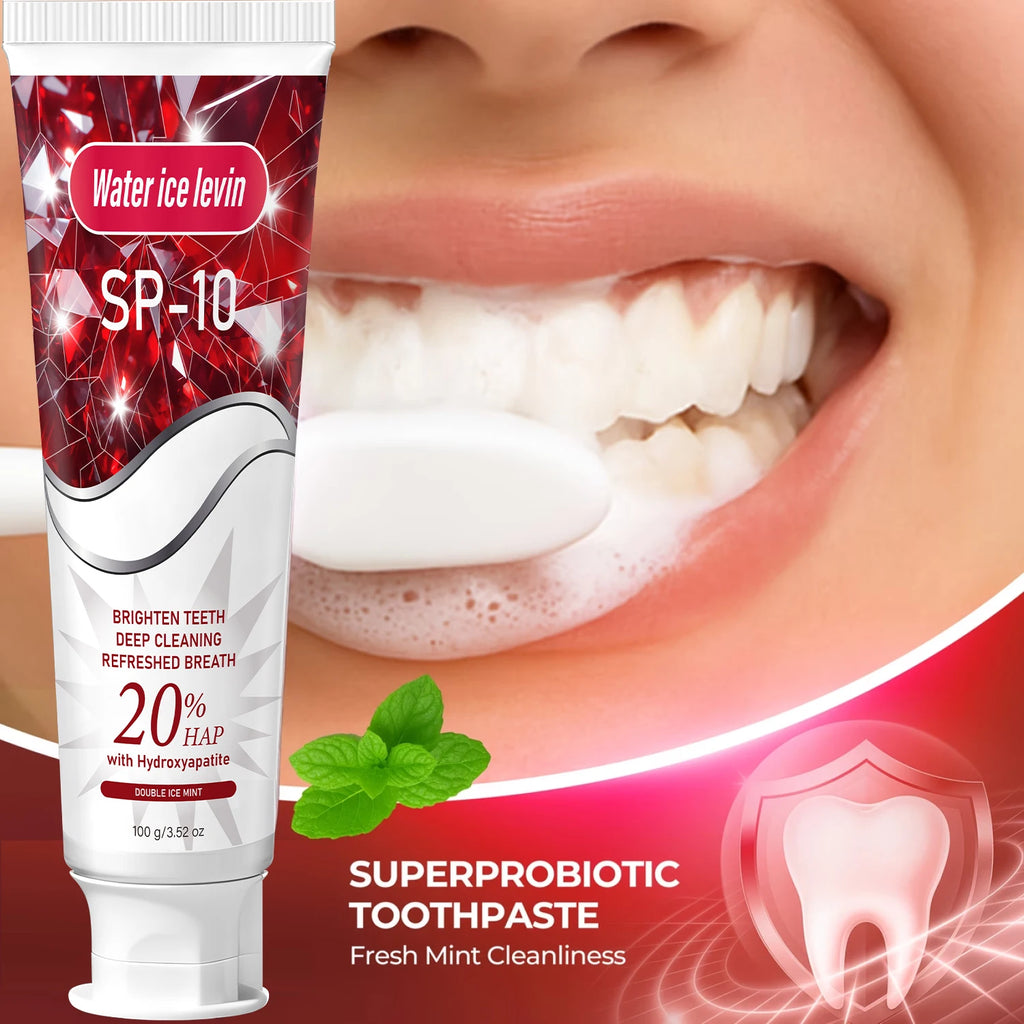 20% HAP Hydroxyapatite Toothpaste - SP-10 Deep Clean & Teeth Whitener, Refreshing Mint Breath Freshener for Daily Use Qme