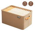 Storage Bag for Clothing Pants Storage Basket Home Dorm Use Thick Steel Frame Fabric Portable Large Capacity Foldable Storage Qme khaki 48x28x25CM