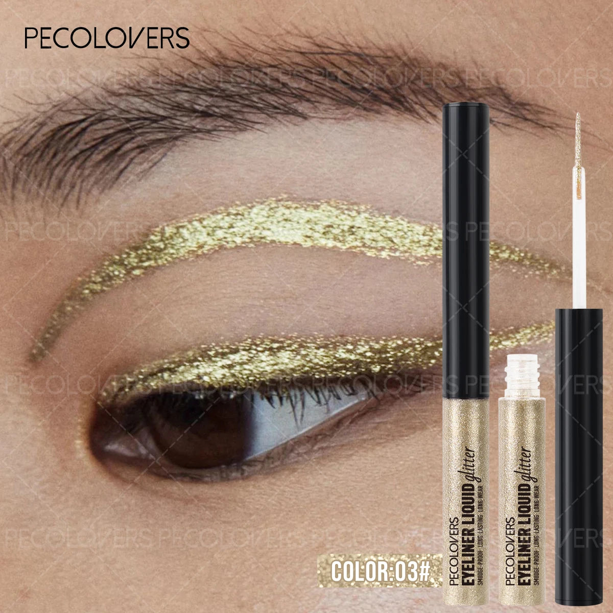 Highly Pigmented Liquid Eyeshadow Maximum Sparkle Eyeliner Qme 03
