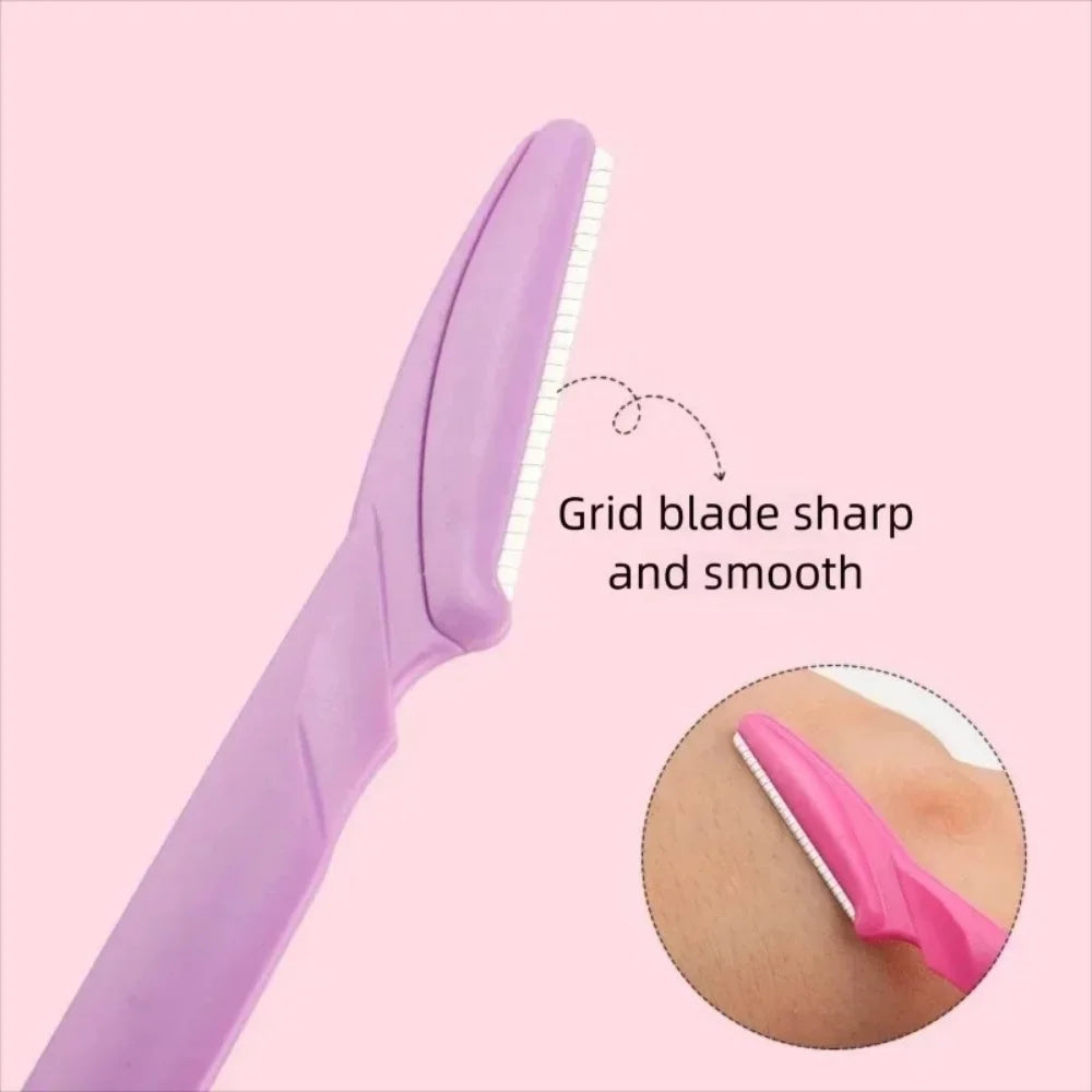 3pcs Eyebrow Trimmer Makeup Tools Safe Eye Brow Razor Face Body Hair Removal Shaver Blades Woman Eyelash Eyebrows Shaping Knife Qme