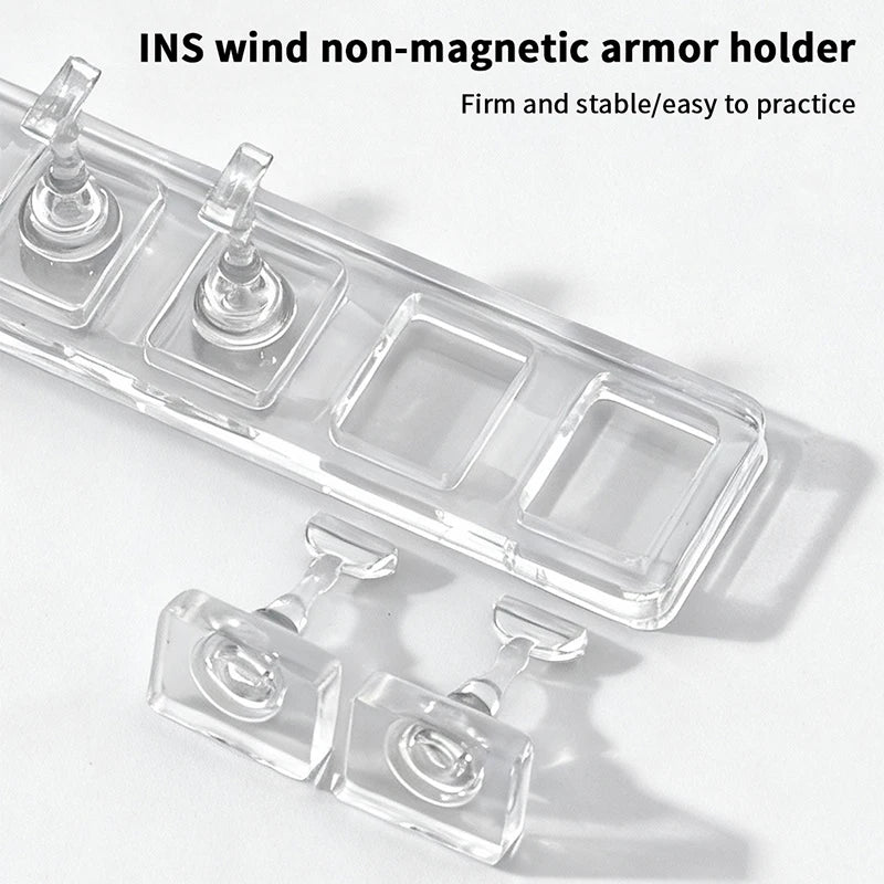 1 5 10Grid Non-magnetic Nail Display Stand Reusable Holder Sample Qme