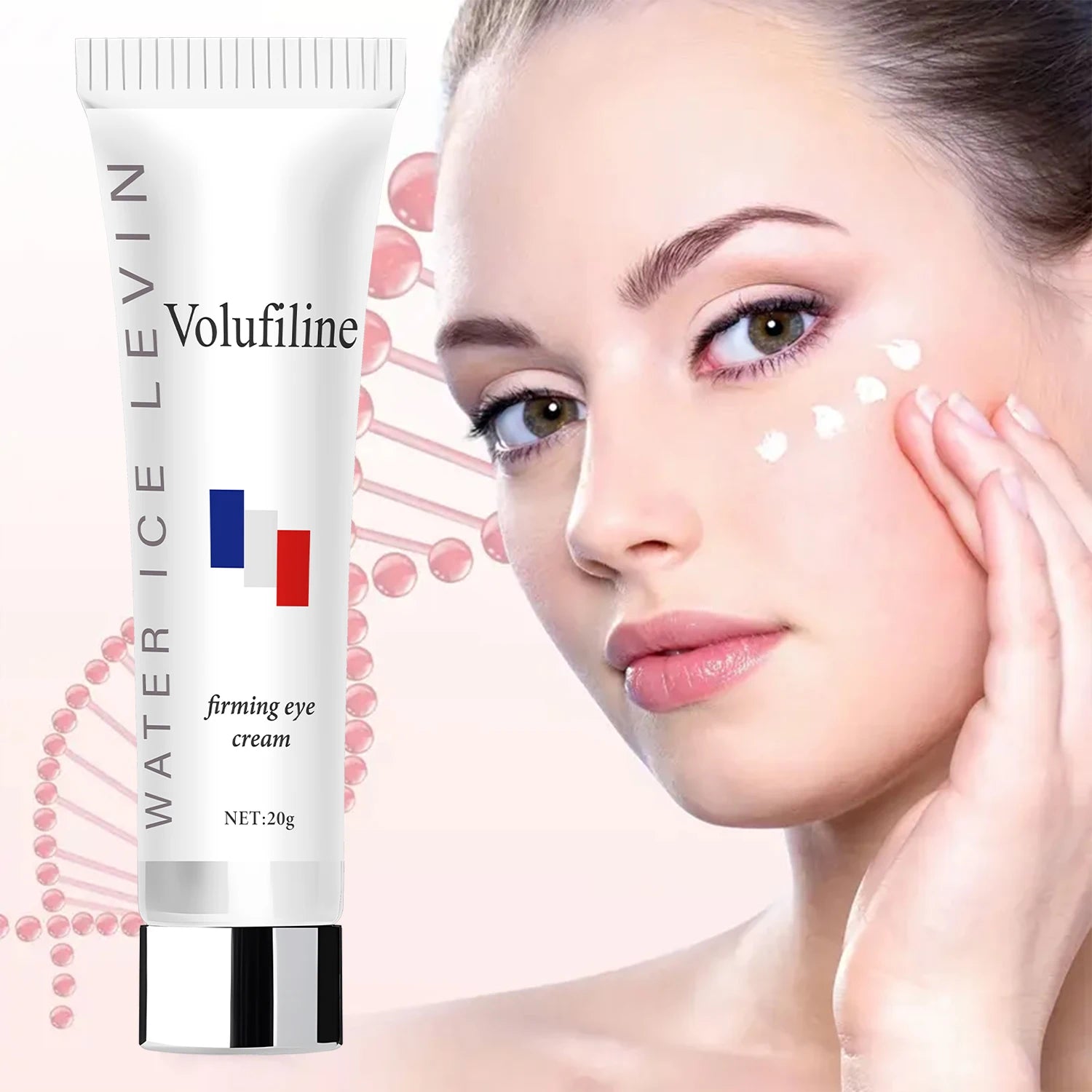 Volufiline Eye Cream with Hyaluronic Acid & Retinol - Moisturizing, Anti-Aging Formula for Elastic, Smooth Skin Around Eyes Qme